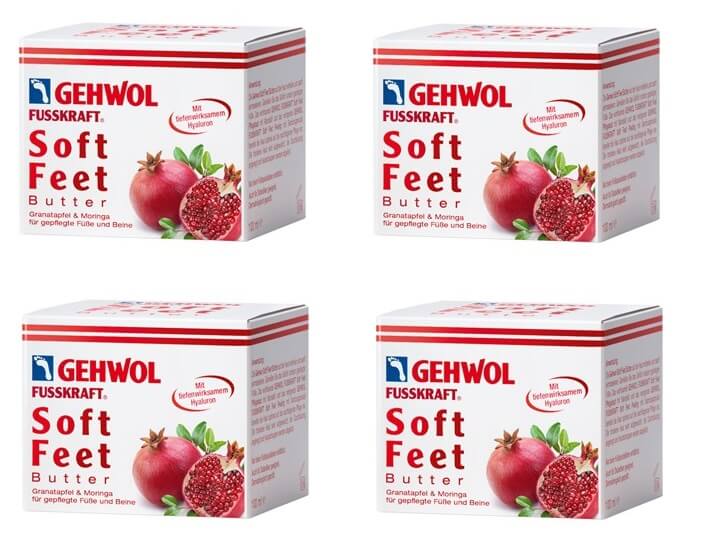 Gehwol Soft Feet Butter Granatæble 400 ml i 4x100ml dåser