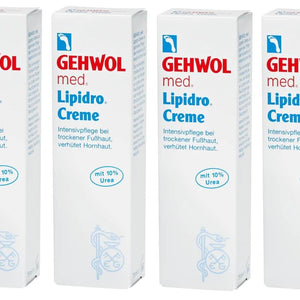 Gehwol - Lipidro Creme - Pleje af Tør og Følsom hud - 4x125 ml tuber = 500 ml